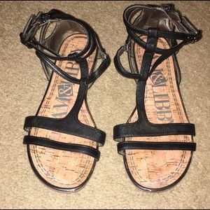 Black gladiator sandals